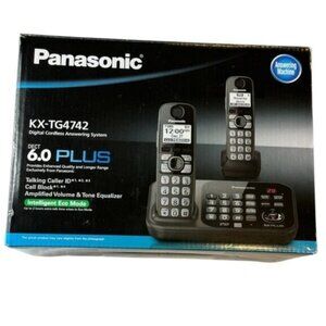 Panasonic Black Cordless Phone Set KX-TG4742